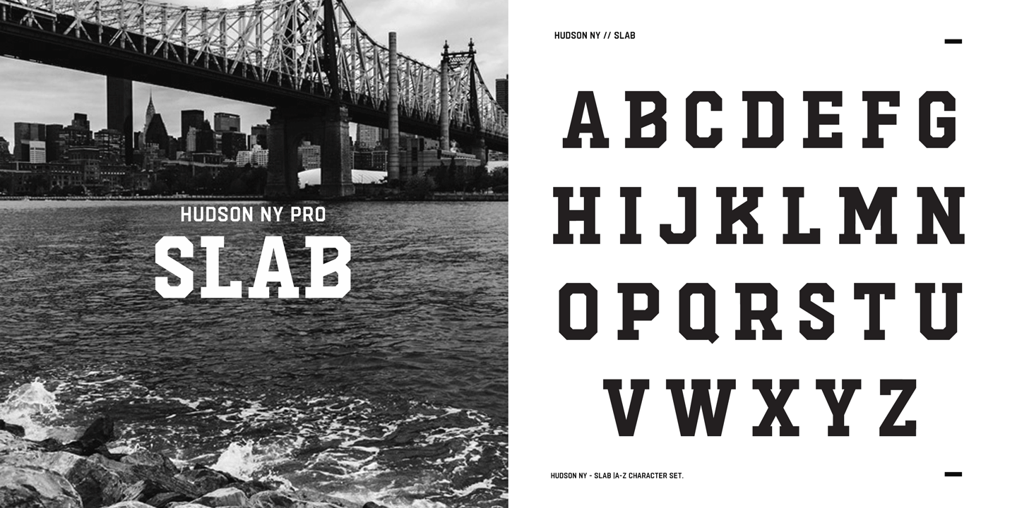 Example font Hudson NY Pro Slab #13